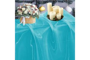 VDS Light Teal Organza Fabric, 5 Yards Continuous, 45" Wide, Wedding Party Decoration Iridescent Crystal Sheer Shiny Organza Tulle Bridal Dress: Ombre Dyeing and Production Notes