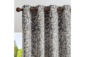 jinchan Blue Floral Curtians 84 Inch Room Darkening Grommet 2 Panels: Print Design and Production Notes