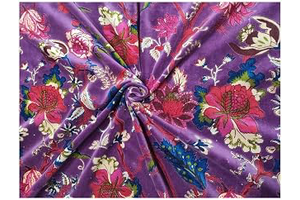 Purple Floral Print Velvet Fabric, Multicolor Botanical Pattern, Soft Dress Material for Sewing and Crafts (5 Yard pre Cut): Fabric Sourcing and Quality Notes