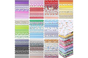 Kifmurase 100 Pieces 10 x 10 Inches Cotton Fabric Squares, Precut Quilting Fabric Bundles Layer Fat Floral Patchwork Fabrics for DIY Crafts: Print Design and Production Notes
