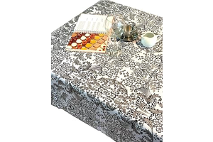 Vinyl Tablecloth Rectangle - Waterproof Oilcloth Table Cloth - Wipeable Tablecloths for Picnic - Non-Fading Plastic Table Cover with Better Than: Fabric Sourcing and Quality Notes