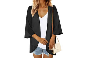 Women Floral Print Puff Sleeve Kimono Cardigan Loose Swimsuit Beach Cover Up Casual Blouse Summer Tops Capes: Print Design and Production Notes