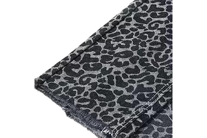 10.5 oz Leopard Print Jacquard Denim Fabric,Black,178cm (70") Width 100% Cotton Non-Stretch for Jeans, Jackets & DIY Sewing (2 Yard pre Cut): Jacquard Weave and Production Notes