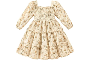 Toddler Girl Dress Fall Floral Ruffle Twirl Dresses 1-6 T: OEM Production and Sizing Notes