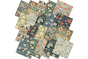 Hahafelt 10 Pcs William Morris Quilting Fabric Bundles 20 x 20 Inch: Print Design and Production Notes