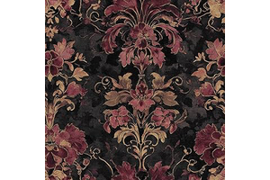 MuralPeel 18"x236" Baroque Texture Dark Burgundy Flower Leaf Peel and Stick Wallpaper Self Adhesive Removable Easy Peel Off Stick on Wall Paper: Jacquard Weave and Production Notes