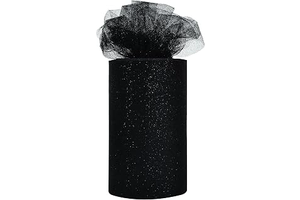 TONIFUL Black Glitter Tulle Roll 6 Inch x 50 Yard Tulle Ribbon for Tutu Skirt, Wedding Christmas Baby Shower Valentine's Decorations and DIY: Fabric Sourcing and Quality Notes
