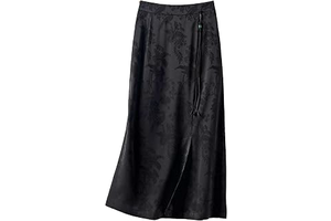 Women Silk Xiangyunsha Birds Flower Jacquard Midi Dress Tassel Slit Skirt 208: Jacquard Weave and Production Notes