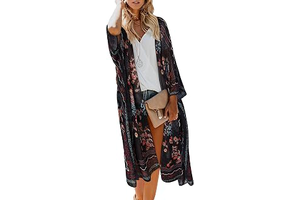 Women's Kimono Long Lightweight Swimsuits Cover Up Beach Boho Cardigan: Print Design and Production Notes