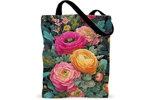 Canvas Tote Bag - Double-Sided Printed Artistic Shoulder Bag with Button Closure for Everyday Use or Gifting: Print Design and Production Notes