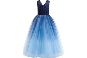 Girls Flower Girl Dress Tulle Lace Wedding Party Bridesmaid Birthday Pageant Formal Dresses: Ombre Dyeing and Production Notes