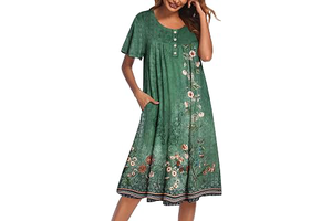 House Dress for Women with Pockets Short Sleeve Moo Moos Nightgowns: OEM Production and Sizing Notes