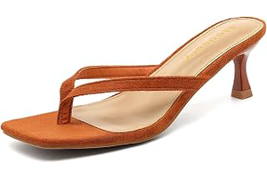 Women's Kitten Heels Thong Sandals Open Square Toe Flip Flop Low Heels 2.5 Inch Slip On Sexy Women Dressy Slide Shoes for Casual: OEM Production and Sizing Notes
