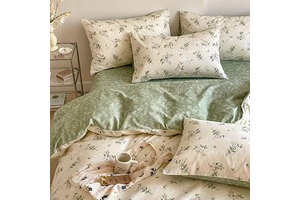 Nayoroom Vintage Floral Duvet Cover Queen Cotton Cottagecore Bedding Set: Jacquard Weave and Production Notes