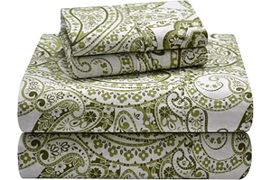 Pointehaven 100% Cotton Percale Sheets - Printed Bed Sheet & Pillowcase Sets - Soft Cotton Bed Sheets Set - Fits Mattress 18 inches Deep Pocket: Print Design and Production Notes