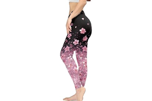 Women Full Length Leggings, Ethnic Geometric High Waist Stretchy Workout Tights, Ladybug Comfy Yoga Pants Plus Size: Print Design and Production Notes