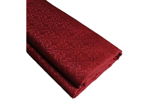 Tinakim Jacquard Brocade Fabric, Faux Silk Material, for Chinese Dress Trim Costume DIY (Wine red, Cut by the Yard): Jacquard Weave and Production Notes