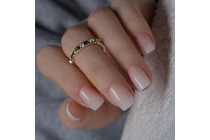 CurvLife Short Square Press On Nails, Nude Ombre Gradient Pink, Soft Gel: Ombre Dyeing and Production Notes