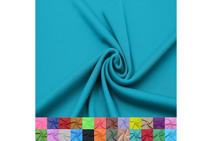 100% Polyester Interlock Fabric - Soft Double Knit - 60" Wide - Lightweight 107 GSM - Ideal for Apparel, Activewear, Lining, and DIY - Sold by: Fabric Sourcing and Quality Notes