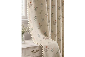 Boho Floral 100% Blackout Curtains 84 Inch 2 Panels Linen Texture: Print Design and Production Notes