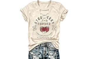 Retro Western Cowboy Shirt for Women's V-Neck Graphic Shirt Country Concert T-Shirt Summer Short-Sleeved Tees Tops: Print Design and Production Notes