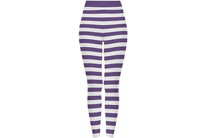 Women's Striped Leggings High Waisted Stretch Skinny Pants Stylish Casual Daily Lounge Workout Trousers: Print Design and Production Notes