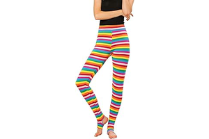 Women's Leggings Striped Tights High Waist Elastic Waist Pants: Print Design and Production Notes