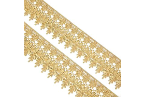 (Khaki Floral Lace Trim - 5 Yards, 9cm Wide | Wedding Dress Embellishment, Gift Packaging, Party Decor | DIY Sewing & Craft Supplies: Jacquard Weave and Production Notes