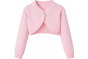 Toddler Cardigan Girl Sweater Knit Kids Boleo Shrug: Jacquard Weave and Production Notes