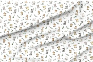 Spoonflower Fabric Baby Safari Animals Theme Lion on Petal Signature Cotton: Fabric Sourcing and Quality Notes