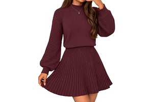 Womens Fall Dress 2 Piece Outfits Mini Skirt Set Sweater Dresses: OEM Production and Sizing Notes