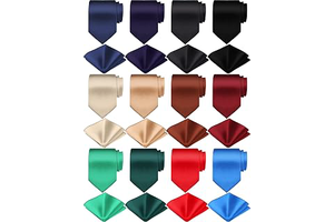 24 Pcs Men's Ties and Pocket Square Set Bulk: Jacquard Weave and Production Notes