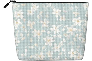 Nature Floral Print Cosmetic Bags, Water Resistant Travel Organizer Zipper Bag for Everyday Use, 9.45 x 6.7 Inches: Print Design and Production Notes