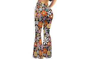 High Waist Hip Lifting Bootcut Yoga Pants Tummy Control Bell Bottom Flared Yoga Leggings for Women Size XS-2XL: Print Design and Production Notes
