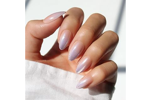Glamnetic Press On Nails - Short Almond, Velvet Fake Nails 30 Pc Full Kit: Ombre Dyeing and Production Notes
