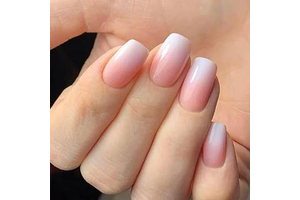 Modelones Pink Ombre Press on Nails Short Square, 32Pcs 16 Sizes Fake Nails: Ombre Dyeing and Production Notes
