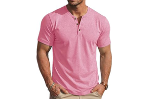 Men's Henley Short Sleeve Shirt Moisture Wicking Lightweight Cotton T-Shirts Casual Summer Basic Tee Shirt: OEM Production and Sizing Notes