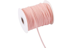Pandahall 50 Yards Light Pink Velvet Ribbon 1/8 Inch Wide Single Face Velvet Ribbon Christmas Fabric Ribbons for Gift Wrapping Crafts Wreath: Fabric Sourcing and Quality Notes