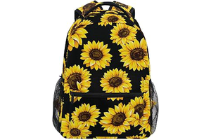 ALAZA Sunflower Print Flower Floral Backpack Purse for Women Girls Kids Student Laptop iPad Tablet Travel School Bag w/Multiple Pockets: Print Design and Production Notes
