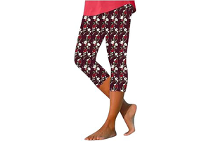 Capri Leggings for Women Summer Floral Printed Boho Beach Capris High Waist Slim Fit Yoga Cropped Legging: Print Design and Production Notes