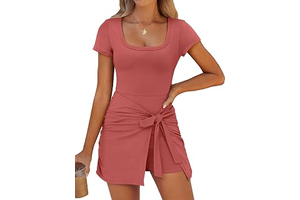 Women Summer Short Sleeve Romper Mini Dresses Built in Shorts: OEM Production and Sizing Notes