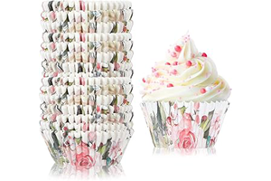 300 Pcs Floral Cupcake Liners, Baking Wrappers, Muffin Cups, Party Decor: Print Design and Production Notes