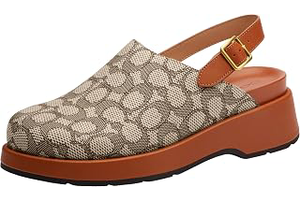 Womens Coach Women's Sculpted C Platform Clog: Jacquard Weave and Production Notes