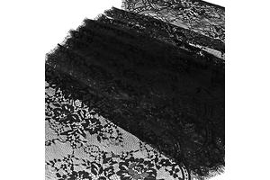 16.5" Wide 3 Yard Black Eyelash Lace Fabric,Floral Embroidery Trim: Fabric Sourcing and Quality Notes