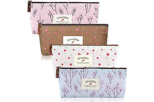 Mini Makeup Bag for Purse, 4 Pcs 4×7 Inch Linen Floral Small Cosmetic Pouch: Print Design and Production Notes
