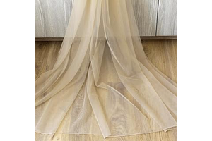 Beige(Skin) Soft Tulle mesh,Good Skin Touch Fabric,Super Wide Bride viel Dress Tulle Fabrics, 2 Way Little Stretch mesh for Wedding Venues: Ombre Dyeing and Production Notes