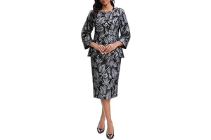 Womens 3 Piece Church Suits for Mother Formal Occasion Party Dress Elegant Jacquard Embroidery Jacket Set: Jacquard Weave and Production Notes