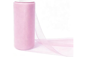 Hoyiie 6 Inch × 25 Yards Light Pink Tulle Fabric Ribbon Spool for Tutu Skirt DIY Craft Gift Wrapping Wedding Party Decoration: Ombre Dyeing and Production Notes
