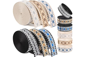 6 Rolls Boho Jacquard Cotton Webbing 1.5 Inch for Bags-18 Yards: Jacquard Weave and Production Notes