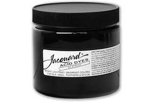 Jacquard Acid Dye 8oz Jar Jet Black - Acid Dye for Wool, Silk, Alpaca, Feathers, Cosplay Wigs and Nylon - Powder Wool Dye for Full Coverage: Jacquard Weave and Production Notes